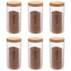 vidaXL Storage Glass Jars with Cork Lid 6 pcs 1400 ml