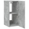 vidaXL TV Wall Cabinet with LED Lights Concrete Grey 30.5x35x70 cm