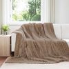 vidaXL Throw Blanket Camel 240 x 220 cm Fleece