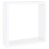 vidaXL Wall Cube Shelves 3 pcs White MDF