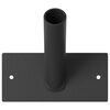 vidaXL Flag Pole Holde Black 13 x 6 x 0.2 cm Steel