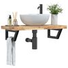 vidaXL Basin Shelf Wall Mounted Steel and Solid Wood Acacia