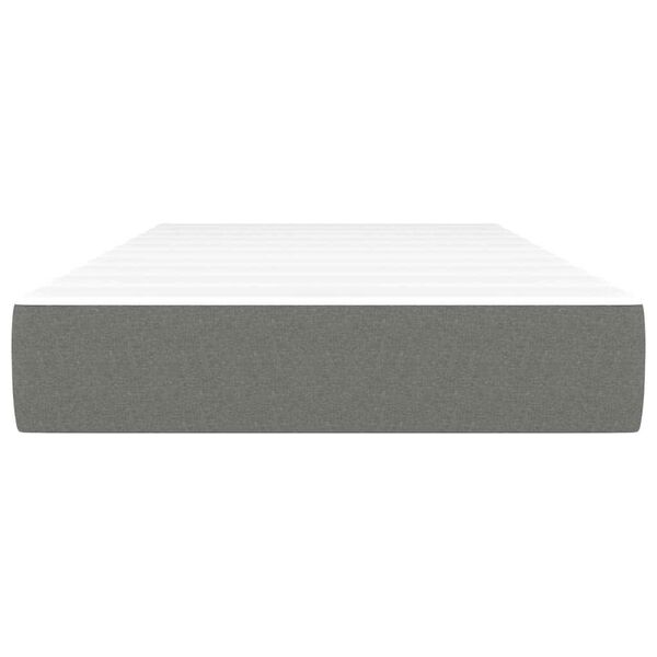 vidaXL Pocket Spring Bed Mattress Dark grey 120 x 190 x 20 cm Foam