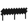 vidaXL Bed Headboard Black 196x3x80.5 cm Solid Wood Pine