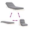 vidaXL Futon Sofa Bed with Mattress White 70x206x11 cm Solid Wood Pine