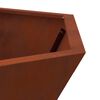 vidaXL Fire Pit Brown 100 x 100 x 28 cm Weathering Steel