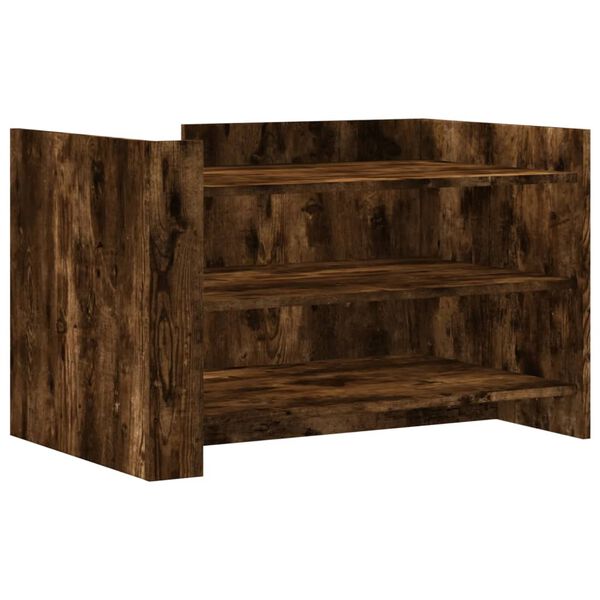 vidaXL Coffee Table Smoked Oak 80x50x50 cm Engineered Wood