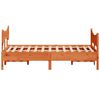 vidaXL Bed Frame without Mattress Wax Brown 140x190 cm Solid Wood Pine