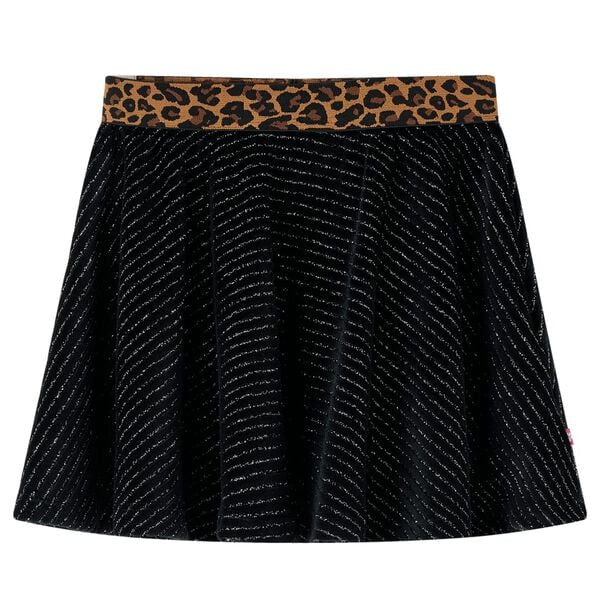 Kids' Skirt with Leopard Waistband Black 92