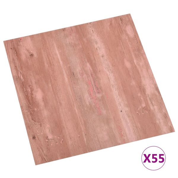 vidaXL Self-adhesive Flooring Planks 55 pcs PVC 5.11 m² Red
