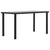 vidaXL Dining Table | Black and Concrete Grey | MDF, Metal | 140x70cm | Durable