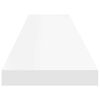 vidaXL Floating Wall Shelves 2 pcs White 120x23.5x3.8 cm MDF