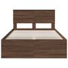 vidaXL Bed Frame with Headboard Brown Oak 120 x 200 cm Engineered wood