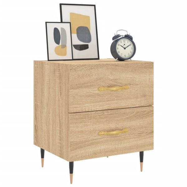 vidaXL Bedside Cabinets 2 pcs Sonoma Oak 40x35x47.5 cm Engineered Wood