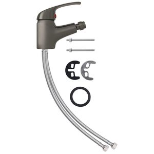 vidaXL Bathroom Bidet Mixer Tap Grey 13x12 cm