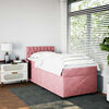 vidaXL Box Spring Bed with Mattress Pink 80x200 cm Velvet