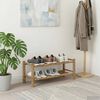 vidaXL Shoe Rack with Shelf Natural 68 x 28 x 30 cm Bamboo