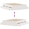 vidaXL Bed Frame without Mattress with Drawers White 160x200 cm Solid Wood Pine
