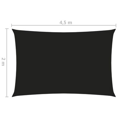 vidaXL Sunshade Sail Oxford Fabric Rectangular 2x4.5 m Black