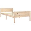 vidaXL Bed Frame without Mattress with 2 Drawers Solid Wood 90x200 cm