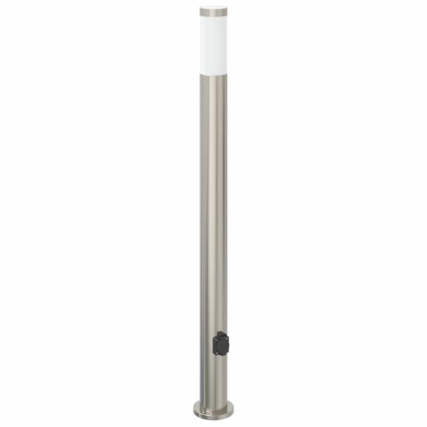vidaXL Bollard Light with Outlet 110 cm Stainless Steel IP44