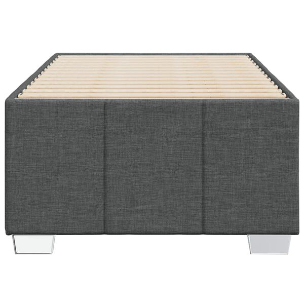 vidaXL Bed Frame without Mattress Dark Grey 90x190 cm Single Fabric