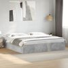 vidaXL Bed Frame without Mattress Concrete Grey 200x200 cm