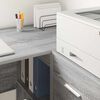 vidaXL Desk with Shelf Grey Sonoma 102 x 50 x 75 cm Engineered Wood