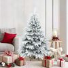 vidaXL Artificial Hinged Christmas Tree Snow Flocked White 150 cm