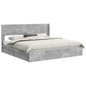 vidaXL Bed Frame with Storage and Headboard 2 pcs Engineered Wood