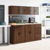 vidaXL Garage Wall Cabinets 2 pcs Brown Oak Engineered Wood