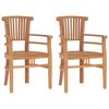 vidaXL 3 Piece Garden Dining Set Solid Wood Teak