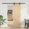 vidaXL Sliding Door with Hardware Set 70x210 cm Solid Wood Pine