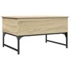 vidaXL Coffee Table Sonoma Oak 70x50x40 cm Engineered Wood and Metal