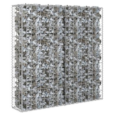 vidaXL Gabion Wall with Covers Galvanised Steel 80x20x100 cm