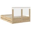 vidaXL Bed Frame with Drawer Sonoma Oak 140 x 200 cm Engineer Wood