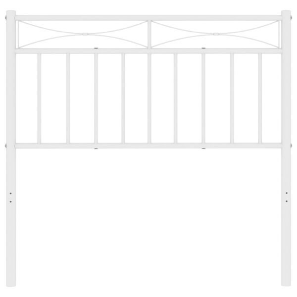 vidaXL Metal Headboard White 90 cm