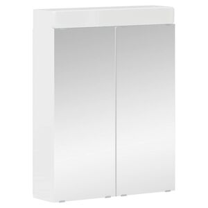 vidaXL Bathroom Mirror Cabinet TULUM High Gloss White Engineered Wood