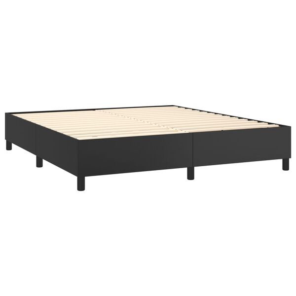 vidaXL Box Spring Bed Frame Black Super King Faux Leather (UK/IE/FI/NO only)