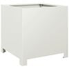vidaXL Garden Planters 2 pcs White 40x40x40 cm Steel