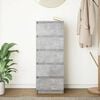 vidaXL Sideboard with Drawers Concrete Grey 37.5x35x99 cm Engineered Wood