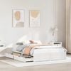 vidaXL Bed Frame without Mattress White 150x200 cm Solid Wood Pine