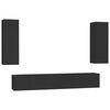 vidaXL TV Cabinet | Black | Engineered wood | Compact | TV Cabinet | Rectangular