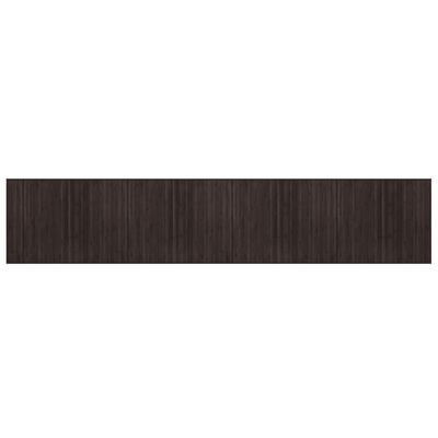 vidaXL Rug Rectangular Dark Brown80x400 cm Bamboo