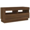vidaXL 3 Piece TV Cabinet Set with LED Lights Brown Oak Engineered Wood