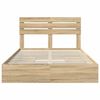 vidaXL Storage Bed with Drawer Sonoma Oak 150 x 200 cm Engineered Wood