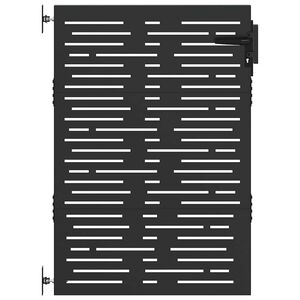 vidaXL Garden Gate 85 x 125 cm Powder-coated steel Black Lockable