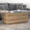 vidaXL Coffee Table with LED Lights Artisan Oak 90x50x40 cm