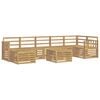 vidaXL Outdoor Sofa Set 8 pcs White Solid Acacia Wood