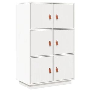 vidaXL Highboard White 67x40x108.5 cm Solid Wood Pine